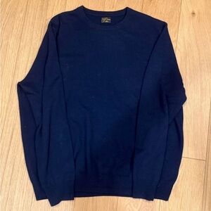 Men's J Crew Navy Cashmere Sweater, XL